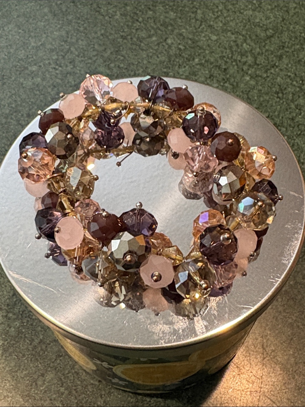 Crystal stretch bracelet by Ali Khan NY